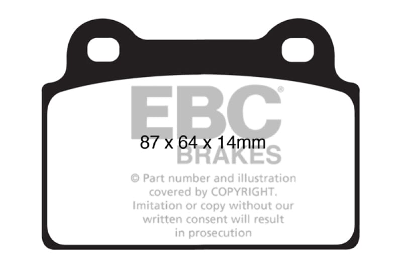 EBC-EBC 08-16 Mitsubishi Lancer Evo 10 2.0 Turbo (1 piece rotor) Bluestuff Rear Brake Pads- at Damond Motorsports