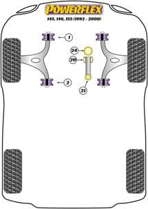 Alfa Romeo Spider, GTV, 145, 146, 155 Front Lower Control Arm Front Bushing