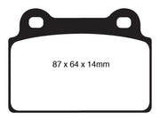 EBC-EBC 08-16 Mitsubishi Lancer Evo 10 2.0 Turbo (1 piece rotor) Orangestuff Rear Brake Pads- at Damond Motorsports