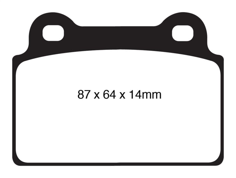 EBC-EBC 08-16 Mitsubishi Lancer Evo 10 2.0 Turbo (1 piece rotor) Orangestuff Rear Brake Pads- at Damond Motorsports