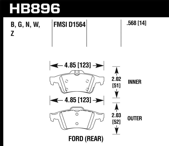 Hawk Performance-Hawk 16-18 Ford Focus RS PC Rear Brake Pads- at Damond Motorsports