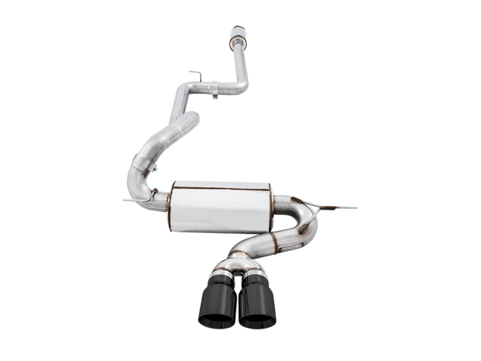 AWE Tuning Ford Focus ST Touring Edition Cat-back Exhaust - Resonated - Diamond Black Tips available at Damond Motorsports