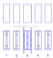 King Engine Bearings-King Ford/Mazda Duratec 2.0/2.3 DOHC (Size STD) Silicon Bi-Metal Aluminum Main Bearing Set- at Damond Motorsports