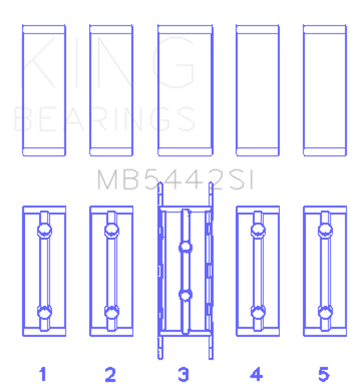 King Engine Bearings-King Ford/Mazda Duratec 2.0/2.3 DOHC (Size STD) Silicon Bi-Metal Aluminum Main Bearing Set- at Damond Motorsports