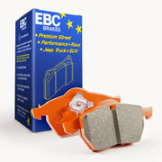 EBC-EBC 08-16 Mitsubishi Lancer Evo 10 2.0 Turbo (1 piece rotor) Orangestuff Rear Brake Pads- at Damond Motorsports