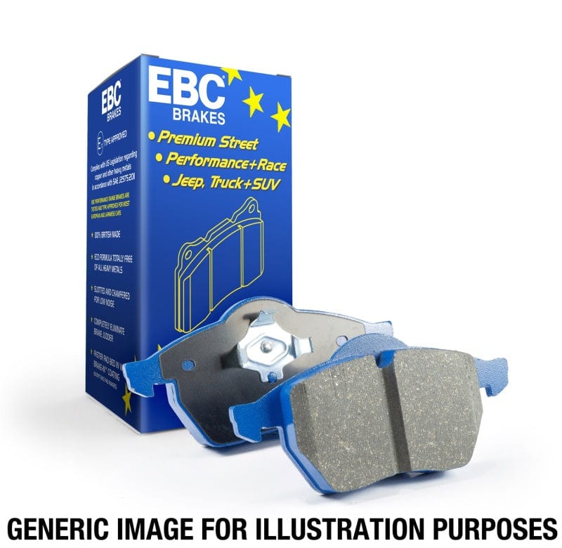EBC-EBC 08-16 Mitsubishi Lancer Evo 10 2.0 Turbo (1 piece rotor) Bluestuff Rear Brake Pads- at Damond Motorsports