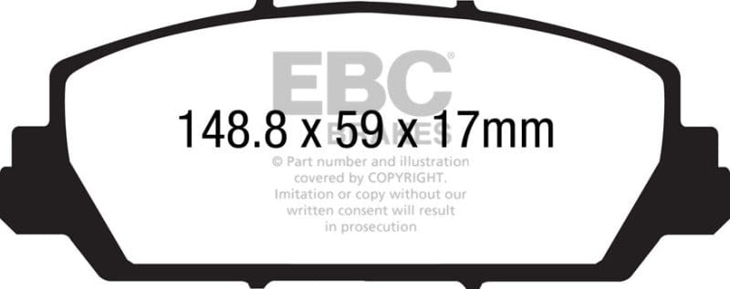 EBC-EBC 12+ Acura RDX 3.5 Yellowstuff Front Brake Pads- at Damond Motorsports