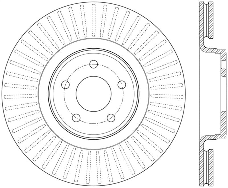 Stoptech-StopTech 14.5+ Ford Focus ST Front Right Slotted Performance Rotor- at Damond Motorsports