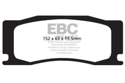 EBC-EBC 08-09 Jaguar XKR 4.2 Supercharged (Portfolio) Yellowstuff Front Brake Pads- at Damond Motorsports