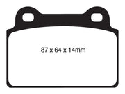 EBC-EBC 08-16 Mitsubishi Lancer Evo 10 2.0 Turbo (1 piece rotor) Yellowstuff Rear Brake Pads- at Damond Motorsports