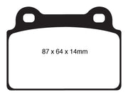 EBC-EBC 08-16 Mitsubishi Lancer Evo 10 2.0 Turbo (1 piece rotor) Bluestuff Rear Brake Pads- at Damond Motorsports