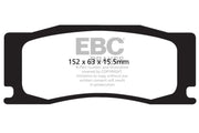 EBC-EBC 08-09 Jaguar XKR 4.2 Supercharged (Portfolio) Yellowstuff Front Brake Pads- at Damond Motorsports