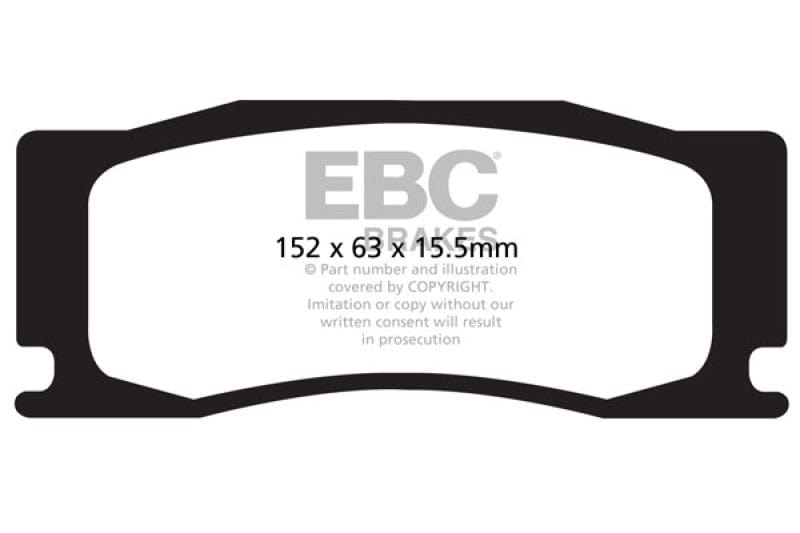 EBC-EBC 08-09 Jaguar XKR 4.2 Supercharged (Portfolio) Yellowstuff Front Brake Pads- at Damond Motorsports