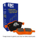 EBC-EBC 99-03 Mitsubishi Lancer Evolution 2.0 Turbo Orangestuff Rear Brake Pads- at Damond Motorsports