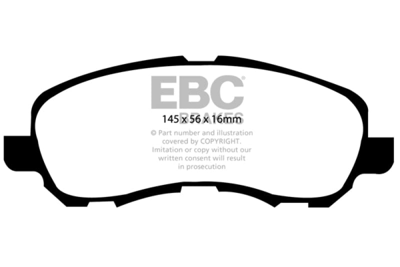 EBC-EBC 11-14 Chrysler 200 2.4 Redstuff Front Brake Pads- at Damond Motorsports