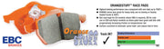 EBC-EBC 07-13 Mazda 3 2.3 Turbo Orangestuff Front Brake Pads- at Damond Motorsports