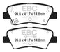 EBC 15+ Hyundai Sonata 1.6 Turbo (Elec Park Brake) Ultimax2 Rear Brake Pads available at Damond Motorsports
