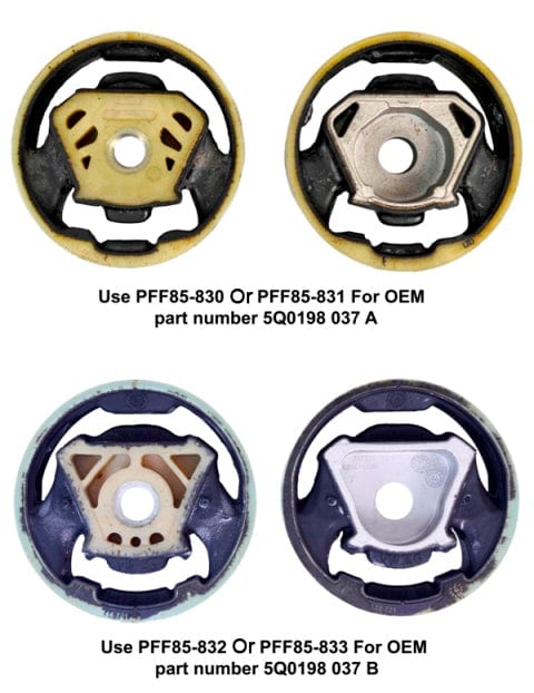 Powerflex-Audi A3, S3 / VW Golf Mk7, Passat, Tiguan Front Lower Engine Mount Insert (Large) - Track Use- at Damond Motorsports