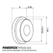 Powerflex-Fiat 500 Rear Shock Top Mount Bushing- at Damond Motorsports
