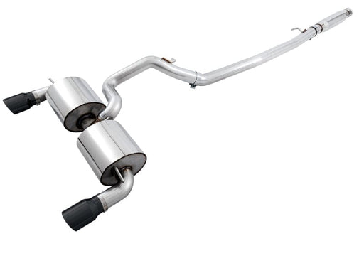 AWE Tuning Ford Focus RS Touring Edition Cat-back Exhaust - Resonated - Diamond Black Tips available at Damond Motorsports