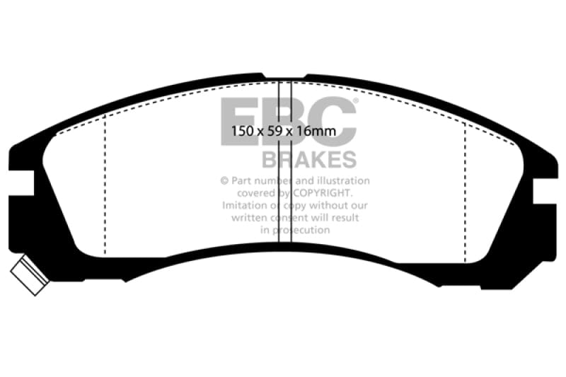 EBC-EBC 91-96 Dodge Stealth 3.0 2WD Redstuff Front Brake Pads- at Damond Motorsports