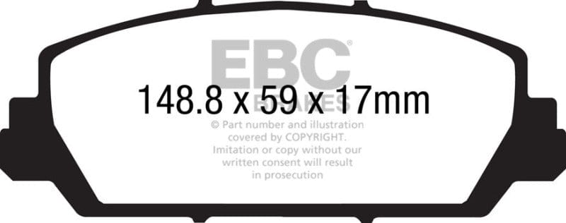 EBC-EBC 12+ Acura RDX 3.5 Yellowstuff Front Brake Pads- at Damond Motorsports