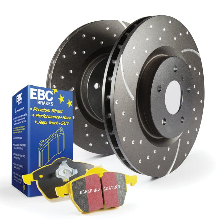 EBC-EBC S5 Kits Yellowstuff Pads and GD Rotors FRONT- at Damond Motorsports