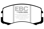 EBC-EBC 02-05 Mitsubishi Lancer 2.0 ES Ultimax2 Front Brake Pads- at Damond Motorsports