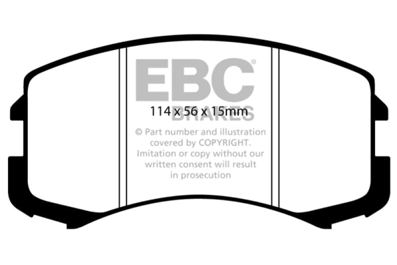 EBC-EBC 02-05 Mitsubishi Lancer 2.0 ES Ultimax2 Front Brake Pads- at Damond Motorsports