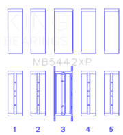King Engine Bearings-King 07-09 Mazdaspeed 3 L3-VDT MZR DISI (t) Duratec High Performance Main Bearing Set - Size (0.25mm)- at Damond Motorsports