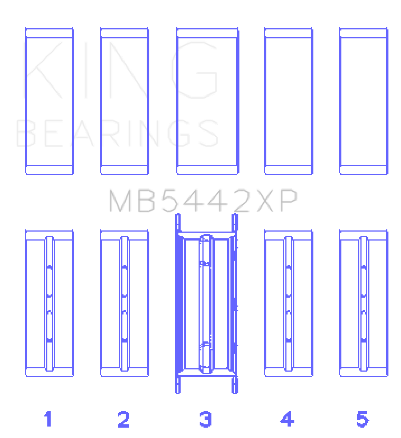 King Engine Bearings-King 07-09 Mazdaspeed 3 L3-VDT MZR DISI (t) Duratec High Performance Main Bearing Set - Size (STD)- at Damond Motorsports