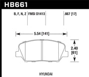 Hawk 10 Hyundai Genesis Coupe (w/o Brembo Breaks) HP+ Autocross Front Brake Pads available at Damond Motorsports