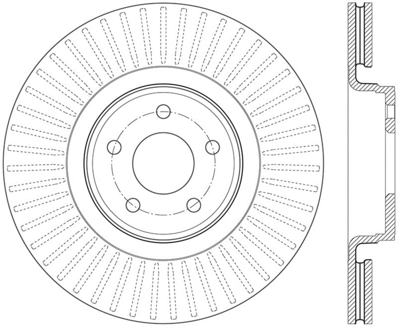 Stoptech-StopTech 14.5+ Ford Focus ST Front Left Slotted Performance Rotor- at Damond Motorsports