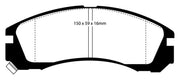 EBC-EBC 91-96 Dodge Stealth 3.0 2WD Redstuff Front Brake Pads- at Damond Motorsports