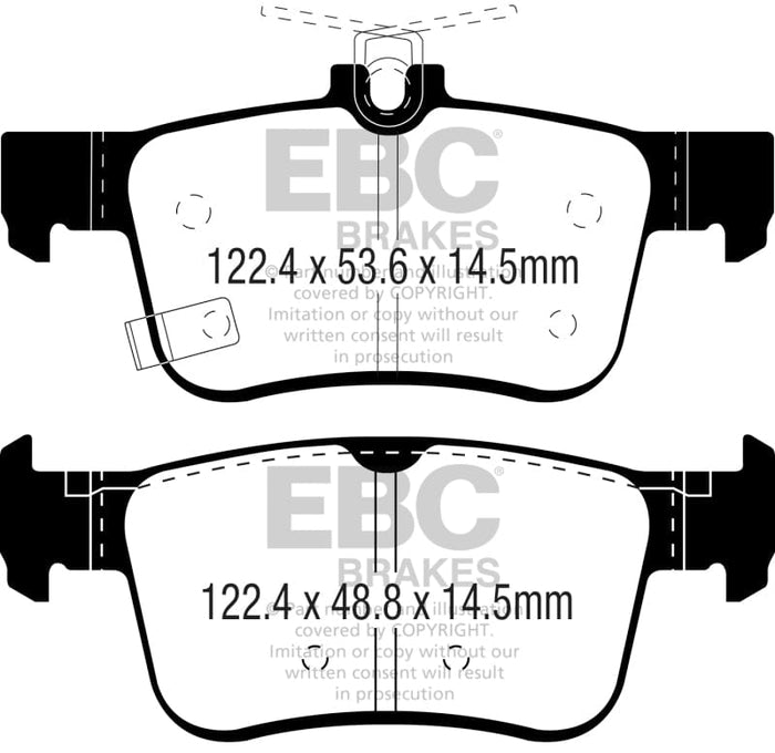 EBC-EBC 16-18 Honda Civic Yellowstuff Rear Brake Pads- at Damond Motorsports