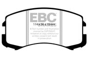 EBC-EBC 02-05 Mitsubishi Lancer 2.0 ES Ultimax2 Front Brake Pads- at Damond Motorsports