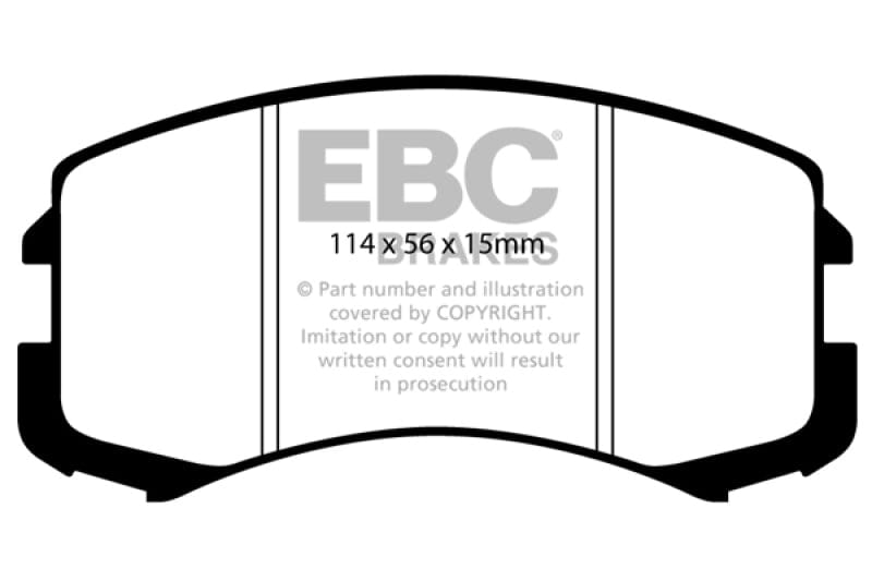 EBC-EBC 02-05 Mitsubishi Lancer 2.0 ES Ultimax2 Front Brake Pads- at Damond Motorsports