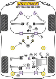 Powerflex-BMW E39 5 Series Non-M Rear Lower Arm Rear Bushing - 12 mm- at Damond Motorsports