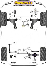 Powerflex-Hyundai Veloster, Elantra, Kona Lower Torque Mount Small Bushing- at Damond Motorsports
